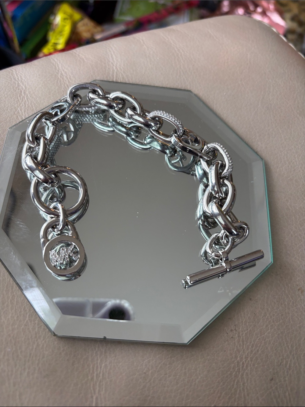 New Michael Kors Unisex 9” Stainless Steel Beacelet.  Heavyweight and durable!